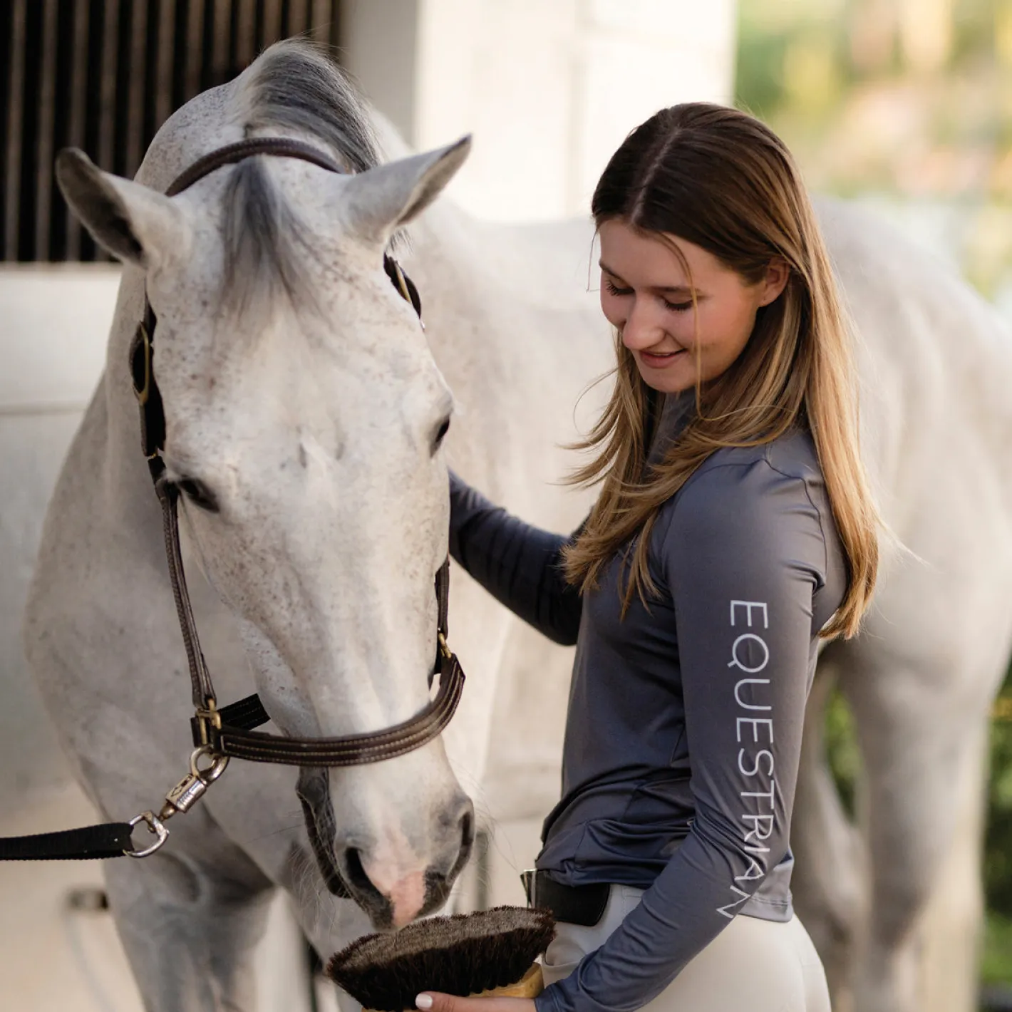 TKEQ THE SHOP TKEQ Ladies’ Crest Sustainable Long Sleeve Shirt