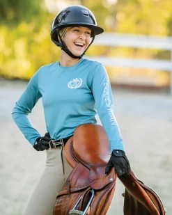 TKEQ THE SHOP TKEQ Ladies’ Crest Sustainable Long Sleeve Shirt