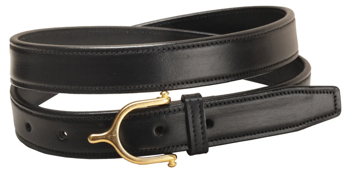 TORY LEATHER 1" Brass Spur Buckle Belt
