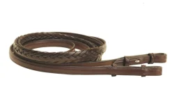TORY LEATHER Company 58" x 60" Plaited Reins with Hook Stud Bit Ends
