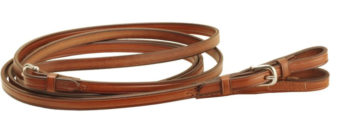TORY LEATHER Company 1/2" x 60" Plain Reins with Buckle Bit Ends