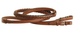 TORY LEATHER Company 5/8" x 60" Five-Plait Braided English Reins with Buckle Bit Ends