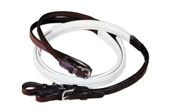 TORY LEATHER Company Rubber Grip Leather Reins with Buckle Ends