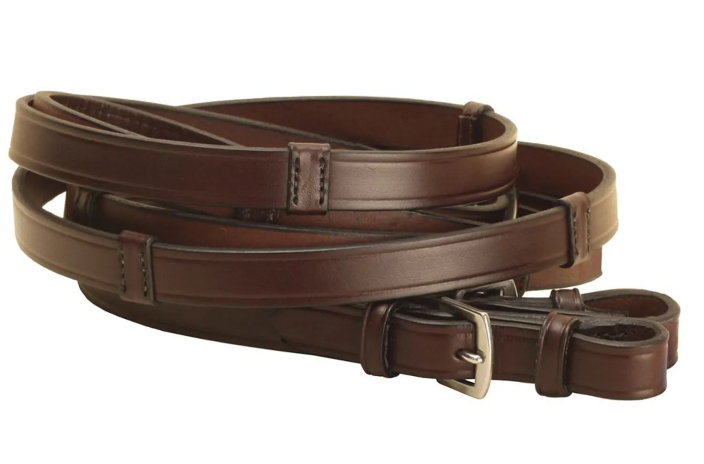 TORY LEATHER Extra Long Hand Stop Reins with Buckle Ends