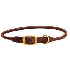 TORY LEATHER Rolled Leather Dog Collar