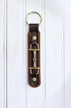 Kids TORY LEATHER Snaffle Bit Padded Leather Key Chain