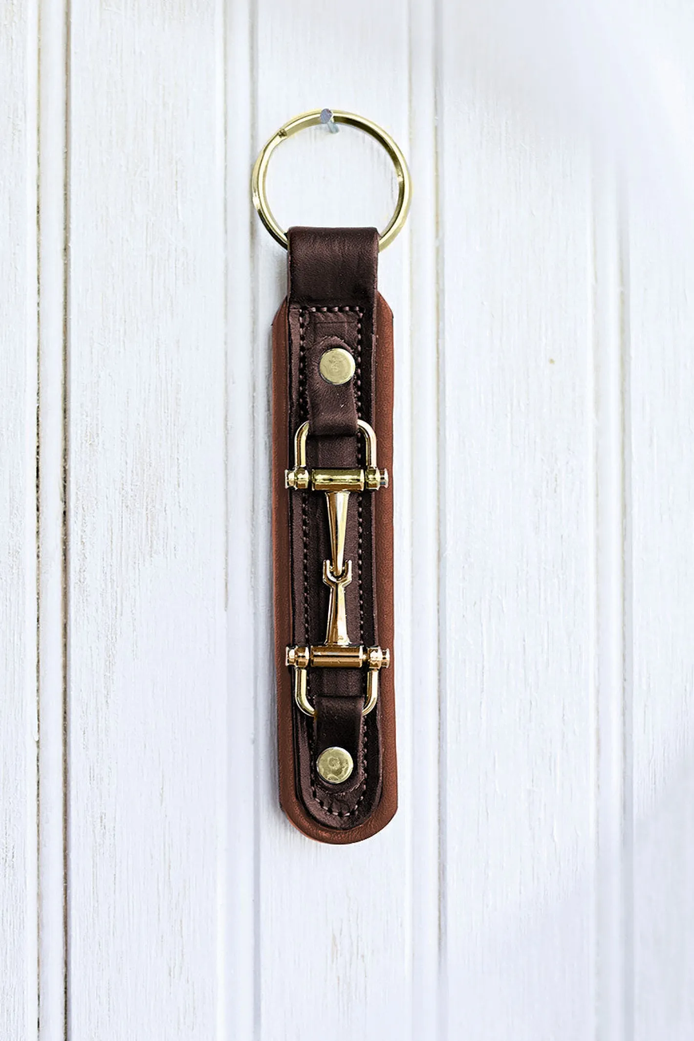 Kids TORY LEATHER Snaffle Bit Padded Leather Key Chain