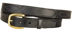 TORY LEATHER Stitched Pattern Belt