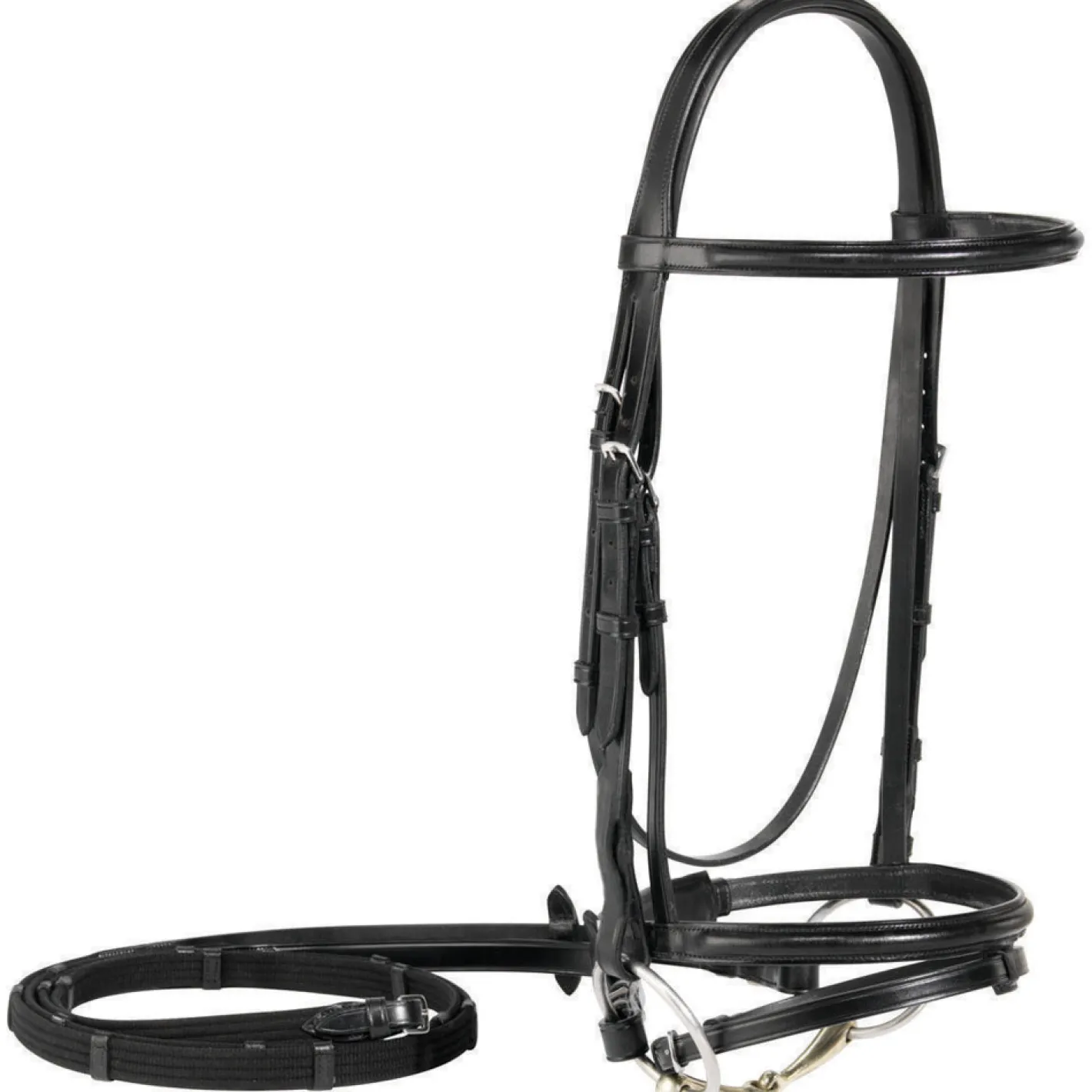 WORLD EQUSTRN BRNDS Vespucci Plain Raised Dressage Bridle with Flash