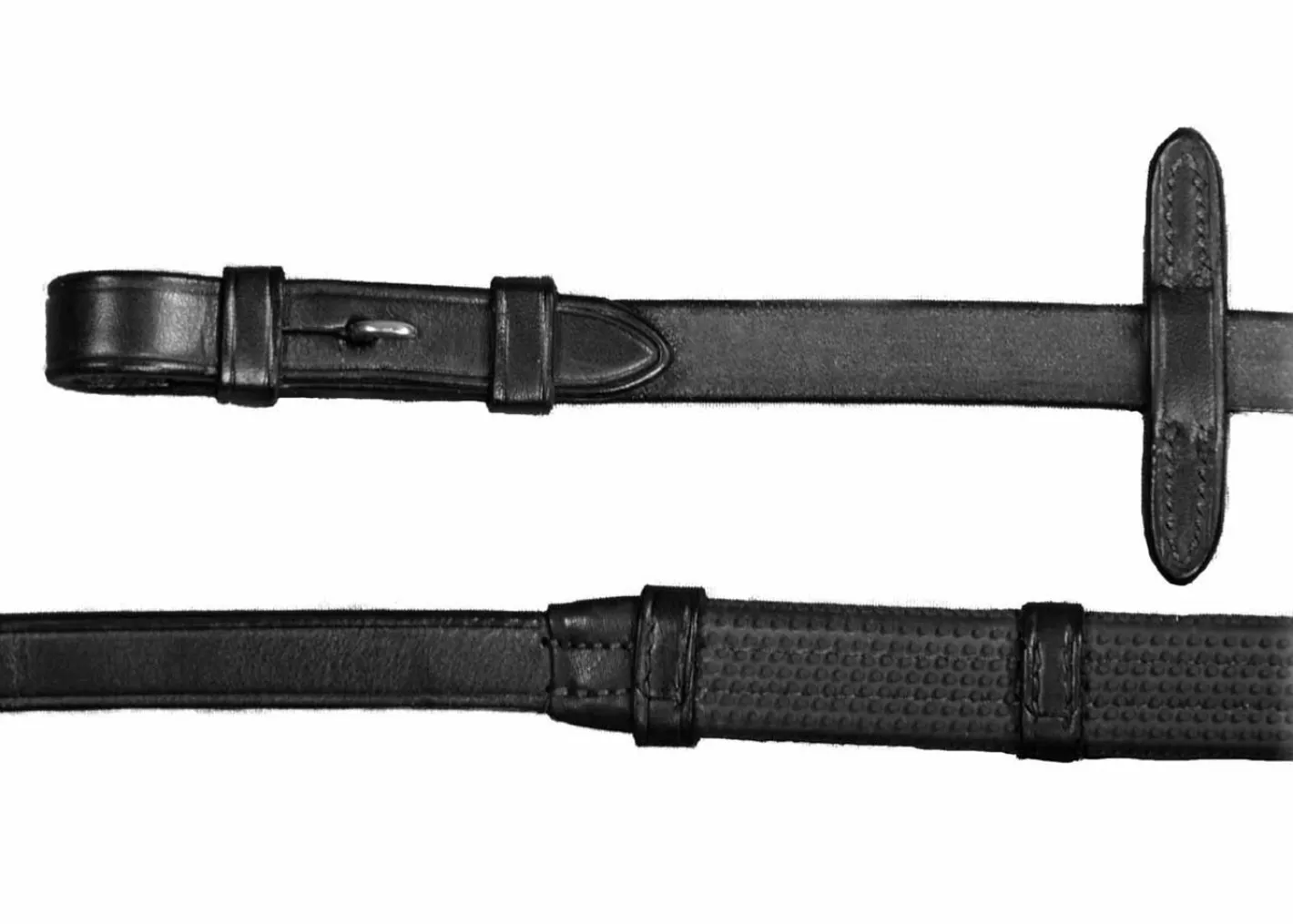 WORLD EQUSTRN BRNDS Vespucci Rubber Reins with Stops and Hook Studs