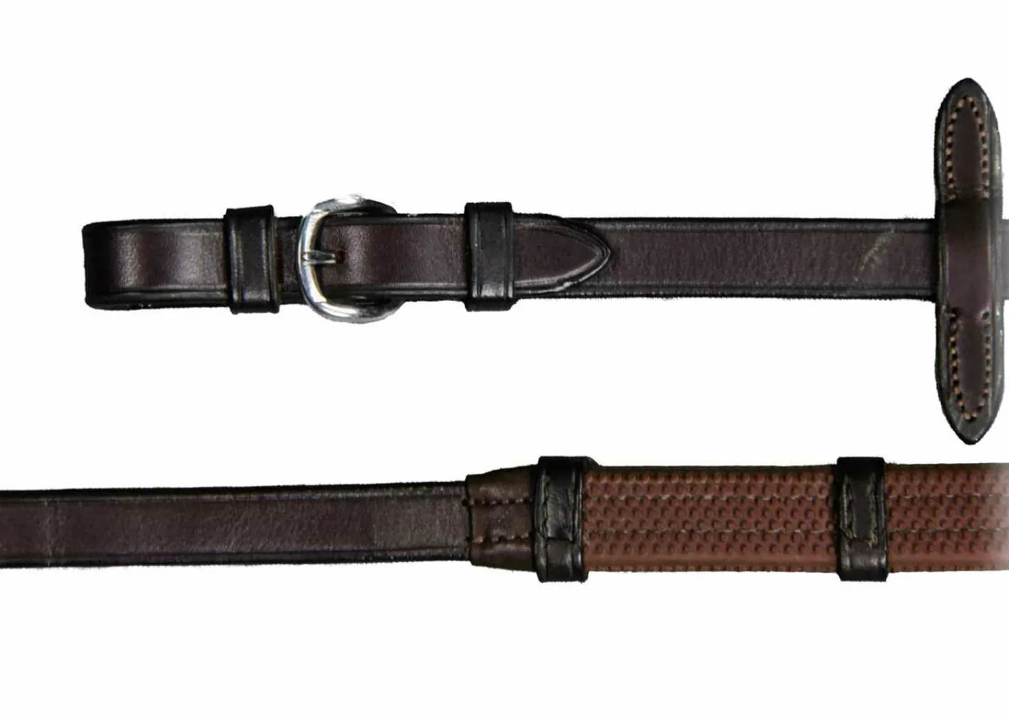 WORLD EQUSTRN BRNDS Vespucci Rubber Reins with Stops and Buckle Ends