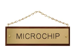 CRW Walnut Plaque with Brass Chain